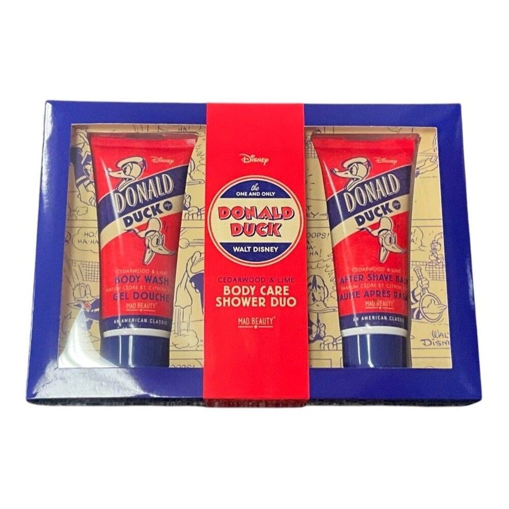 Disney x Mad Beauty Donald Duck Men's Body Care Shower Duo Set -Cedarwood & Lime